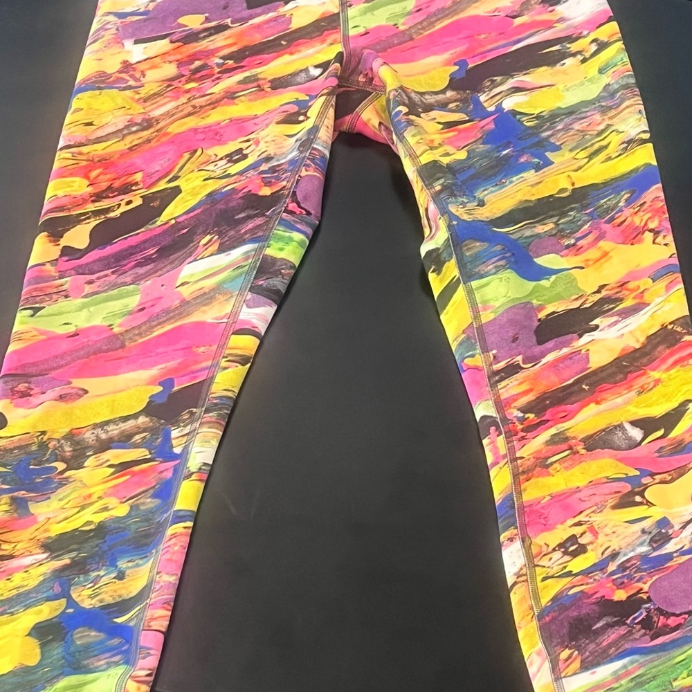 lululemon athletica Red and Pink Leggings Vibrant Stretchy Design